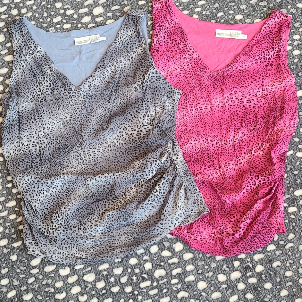 Lot of 2 leopard print tank tops